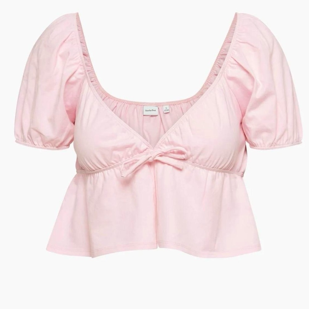 NWOT Aritzia Sunday Best Kaia Puff Sleeve Top in Lilac Bloom